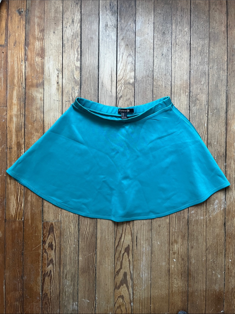 Forever 21 Teal Circle Skater Skirt